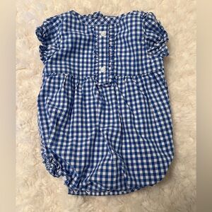 Janie and Jack Blue Gingham Romper